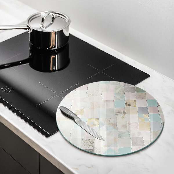 Kuchynská doska veľká zo skla Pastelové zloženie