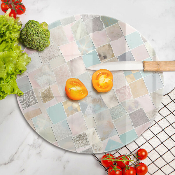 Kuchynská doska veľká zo skla Pastelové zloženie