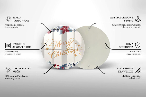 Kuchynská doska zo skla Merry Christmas