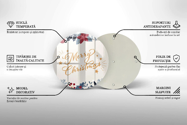 Kuchynská doska zo skla Merry Christmas