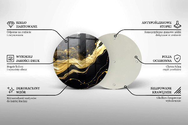 Kuchynská doska zo skla Elegantná abstrakcia