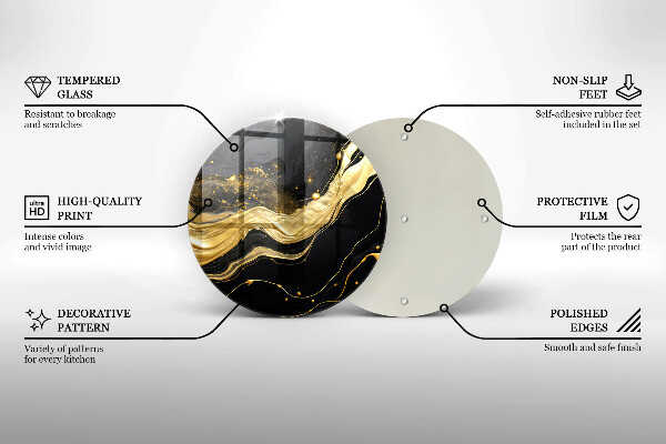 Kuchynská doska zo skla Elegantná abstrakcia