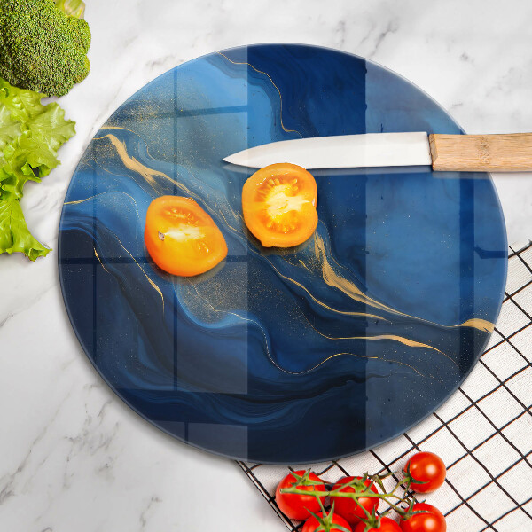 Kuchynská doska zo skla Kobaltová abstrakcia