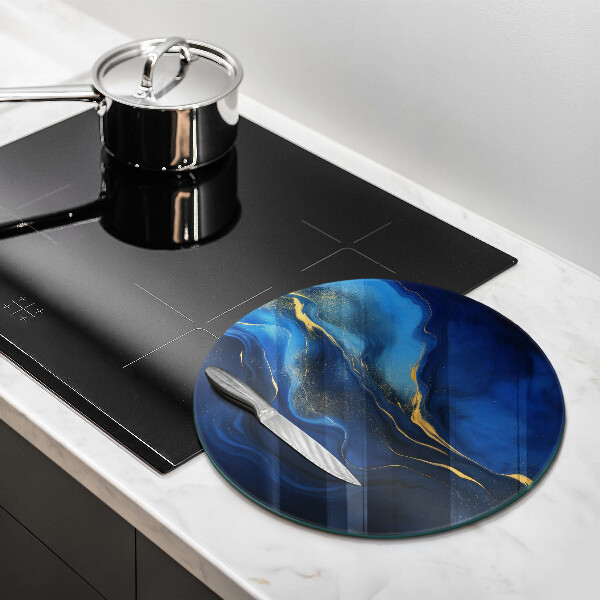 Kuchynská doska zo skla Kobaltová abstrakcia