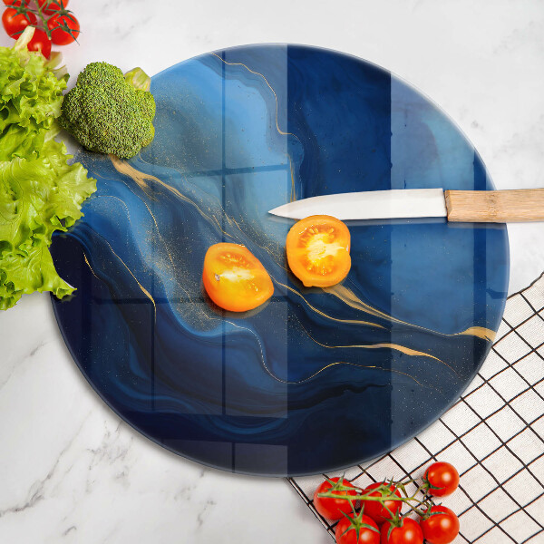 Kuchynská doska zo skla Kobaltová abstrakcia