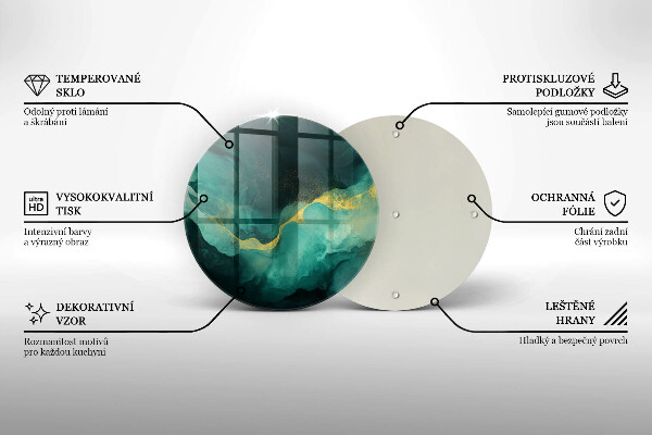 Kuchynská doska zo skla Fľaša zelená
