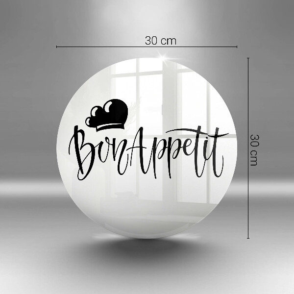Kuchynská doska zo skla Nápis Bon Appetit