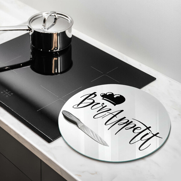 Kuchynská doska zo skla Nápis Bon Appetit