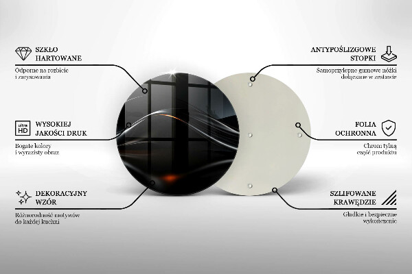 Kuchynská doska zo skla Abstraktný 3D dizajn