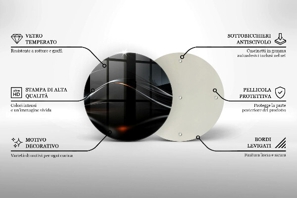 Kuchynská doska zo skla Abstraktný 3D dizajn