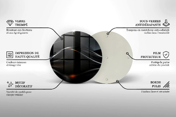 Kuchynská doska zo skla Abstraktný 3D dizajn