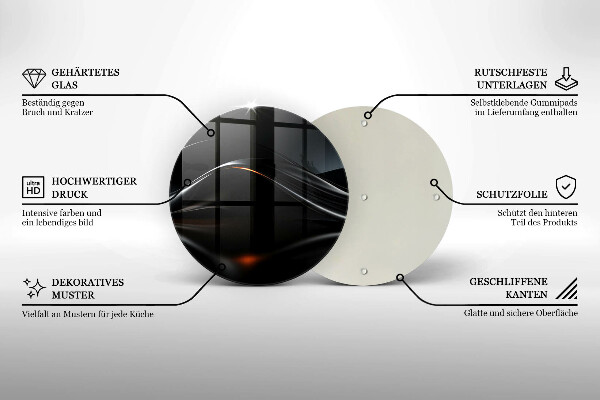 Kuchynská doska zo skla Abstraktný 3D dizajn