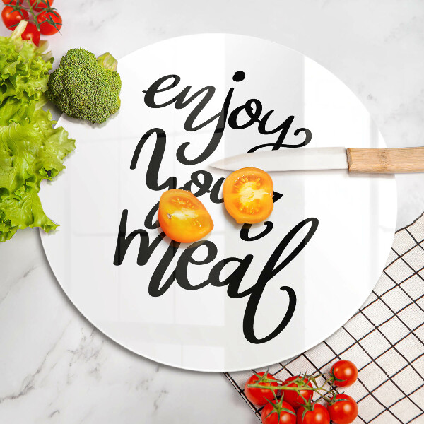 Kuchynská doska zo skla Enjoy your meal