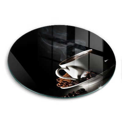 Kuchynská doska zo skla Šálka horúcej kávy