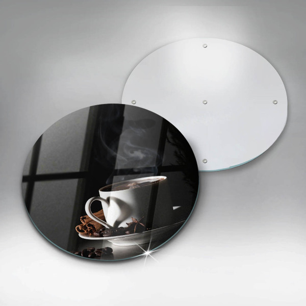 Kuchynská doska zo skla Šálka horúcej kávy