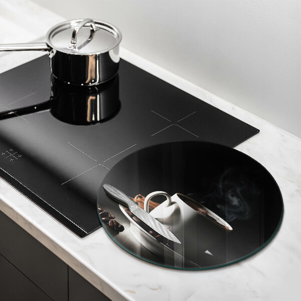 Kuchynská doska zo skla Šálka horúcej kávy