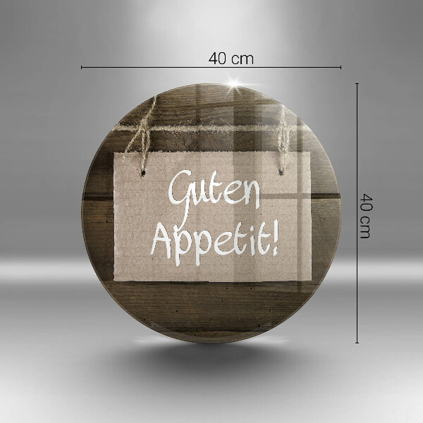 Kuchynská doska zo skla Nápis Guten Apetit na doskách