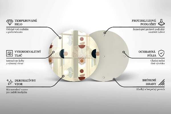 Kuchynská doska zo skla Boho geometrické tvary
