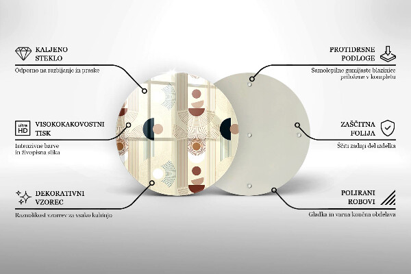 Kuchynská doska zo skla Boho geometrické tvary