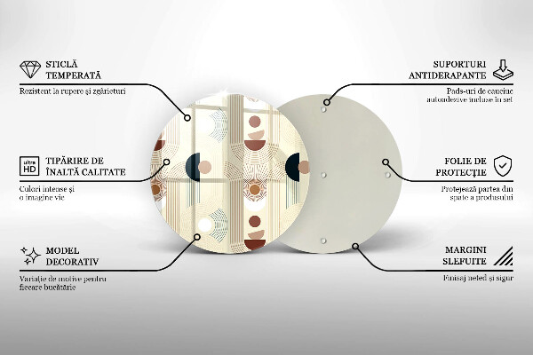 Kuchynská doska zo skla Boho geometrické tvary