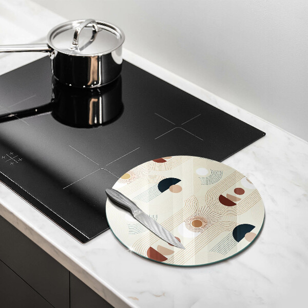 Kuchynská doska zo skla Boho geometrické tvary