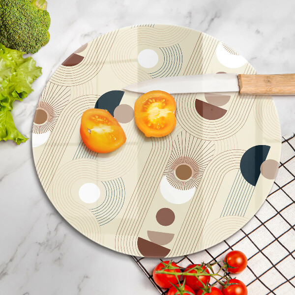 Kuchynská doska zo skla Boho geometrické tvary