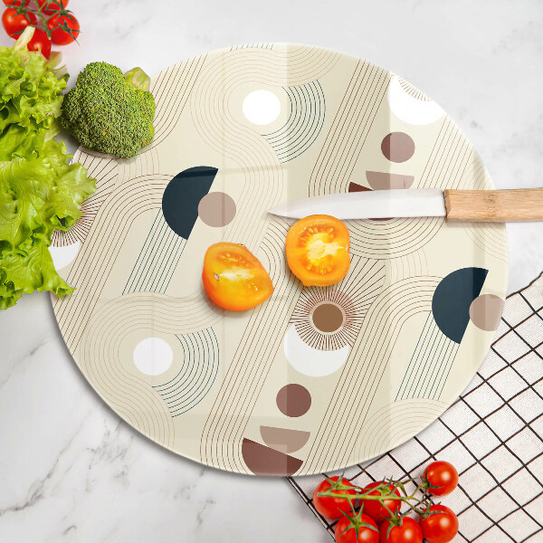 Kuchynská doska zo skla Boho geometrické tvary