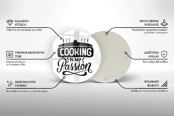 Kuchynská doska zo skla Cooking is my passion