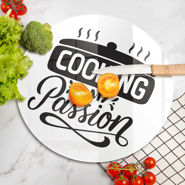 Kuchynská doska zo skla Cooking is my passion