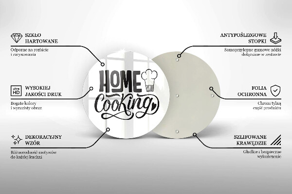 Kuchynská doska zo skla Home cooking