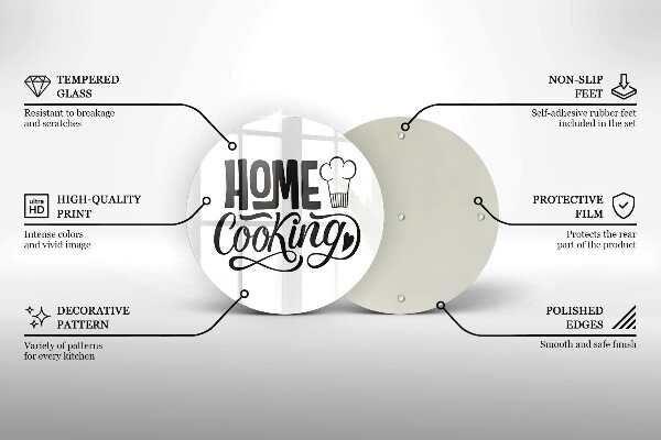 Kuchynská doska zo skla Home cooking