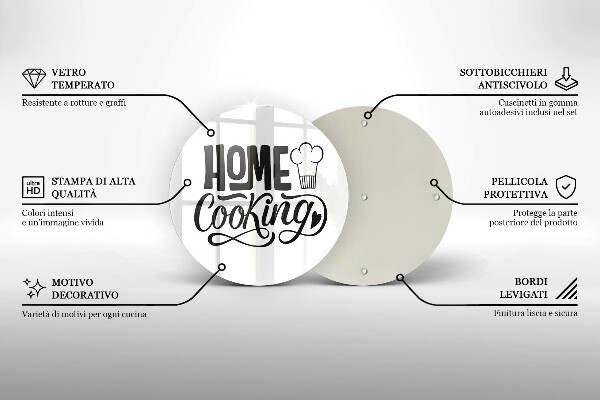 Kuchynská doska zo skla Home cooking