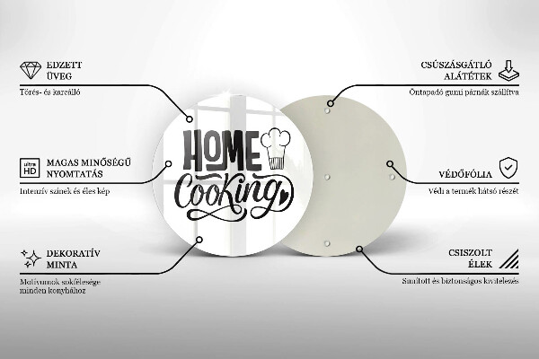 Kuchynská doska zo skla Home cooking