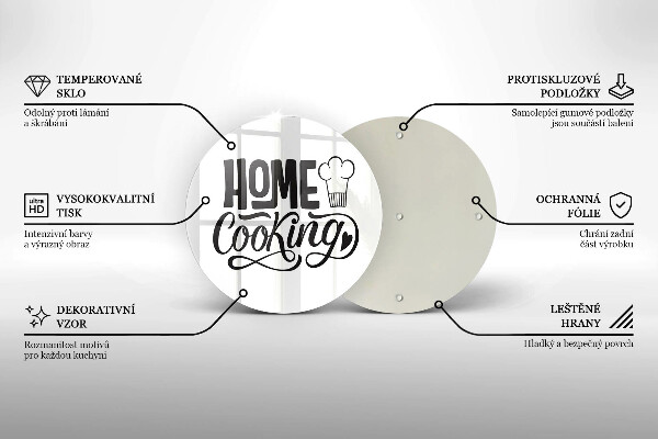 Kuchynská doska zo skla Home cooking