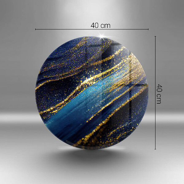 Kuchynská doska zo skla Námornícka modrá abstrakcia
