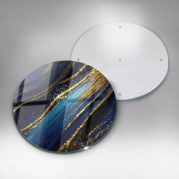 Kuchynská doska zo skla Námornícka modrá abstrakcia