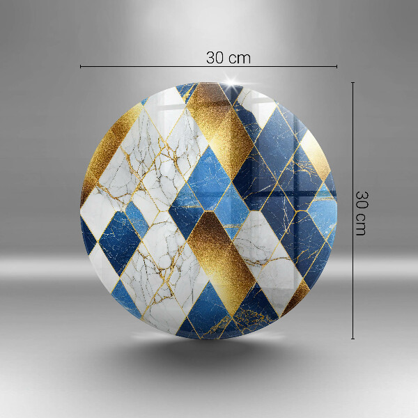 Kuchynská doska zo skla Zlaté mramorové kosoštvorce