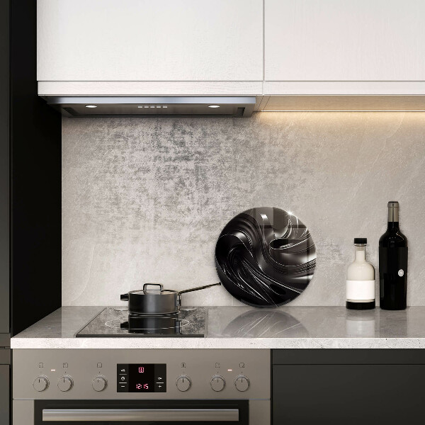 Kuchynská doska zo skla Abstraktná čierna hmota