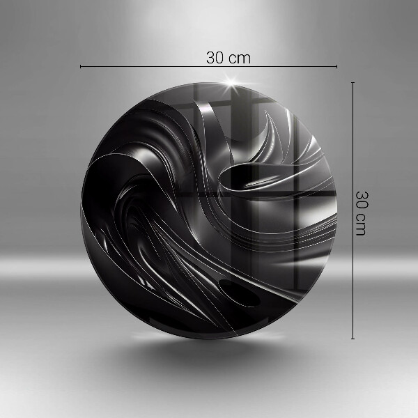 Kuchynská doska zo skla Abstraktná čierna hmota