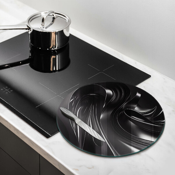 Kuchynská doska zo skla Abstraktná čierna hmota