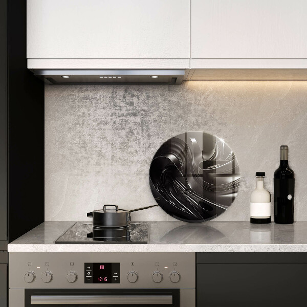 Kuchynská doska zo skla Abstraktná čierna hmota