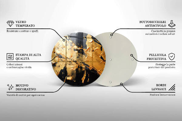 Kuchynská doska zo skla Elegantná textúra laku