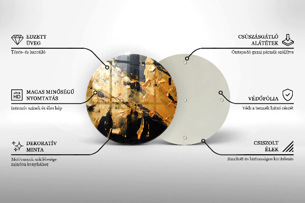 Kuchynská doska zo skla Elegantná textúra laku