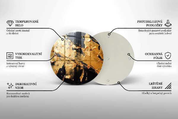 Kuchynská doska zo skla Elegantná textúra laku