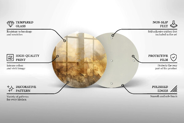 Kuchynská doska zo skla Bohatá textúra
