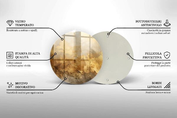 Kuchynská doska zo skla Bohatá textúra