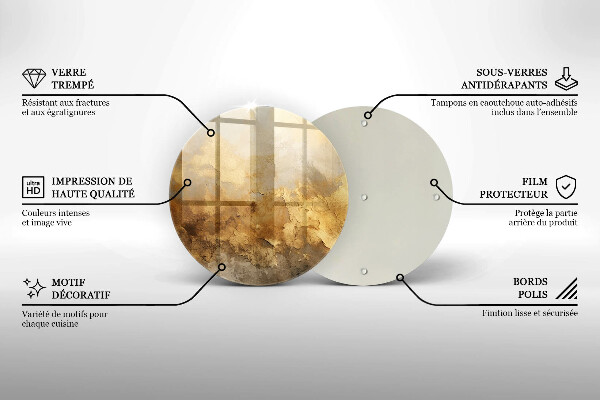 Kuchynská doska zo skla Bohatá textúra