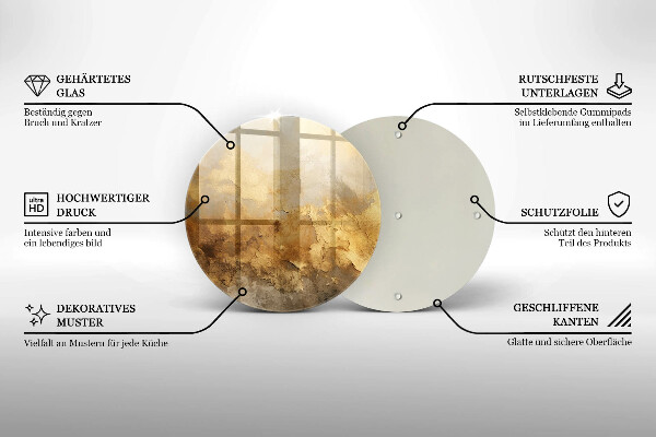 Kuchynská doska zo skla Bohatá textúra