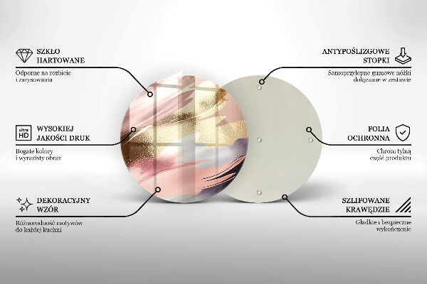 Kuchynská doska zo skla Pastelové škvrny