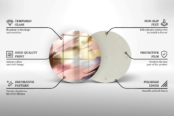 Kuchynská doska zo skla Pastelové škvrny